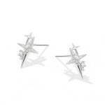Wholesale Brass Four Pointed Star Minimalist Stud Earrings For Women