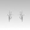 Wholesale Brass Four Pointed Star Minimalist Stud Earrings For Women