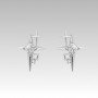 Wholesale Brass Four Pointed Star Minimalist Stud Earrings For Women