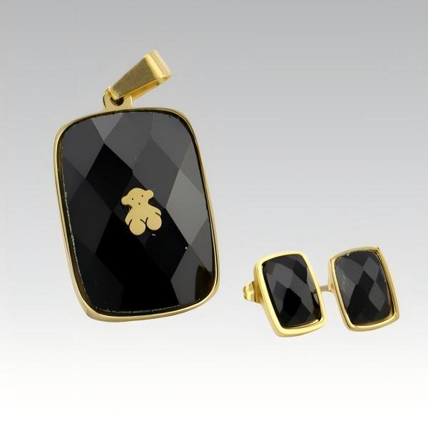 316L Stainless Steel Cute Funny Pendant and Earrings Jewelry Set for Women