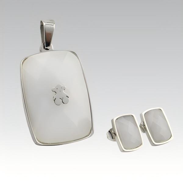316L Stainless Steel Cute Funny Pendant and Earrings Jewelry Set for Women