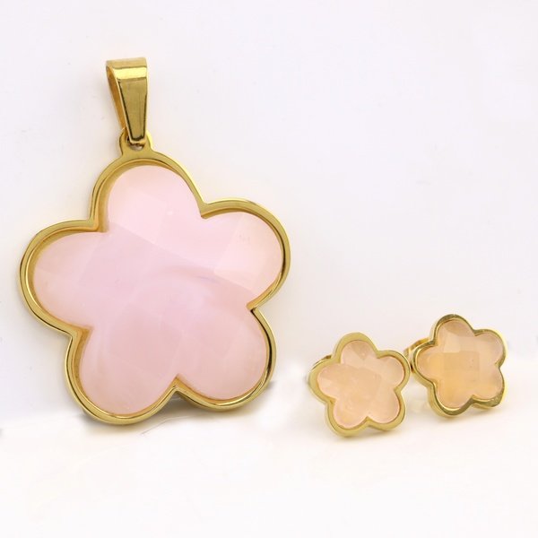316L Stainless Steel Cute Funny Pendant and Earrings Jewelry Set for Women