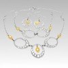 316L Stainless Steel Necklace and Earrings Jewelry Set for Women