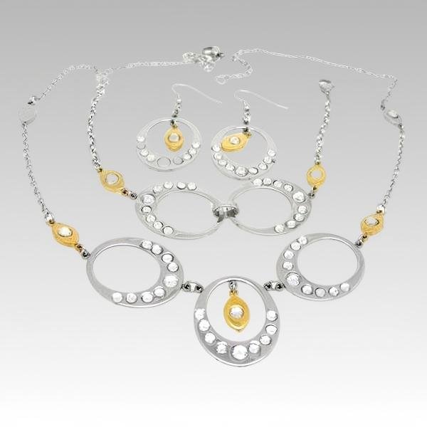 316L Stainless Steel Necklace and Earrings Jewelry Set for Women