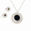 316L Stainless Steel Pendant and Earrings Jewelry Set for Women