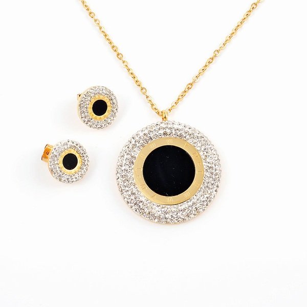 316L Stainless Steel Pendant and Earrings Jewelry Set for Women