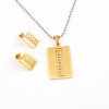 316L Stainless Steel Simple Daily Pendant and Earrings Jewelry Set for Women