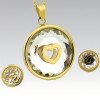 Faceted Ursine Crystal Pendant & Stud Hardware Set