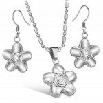 316L Stainless Steel Hollow Design Pendant and Earrings Jewelry Set for Women