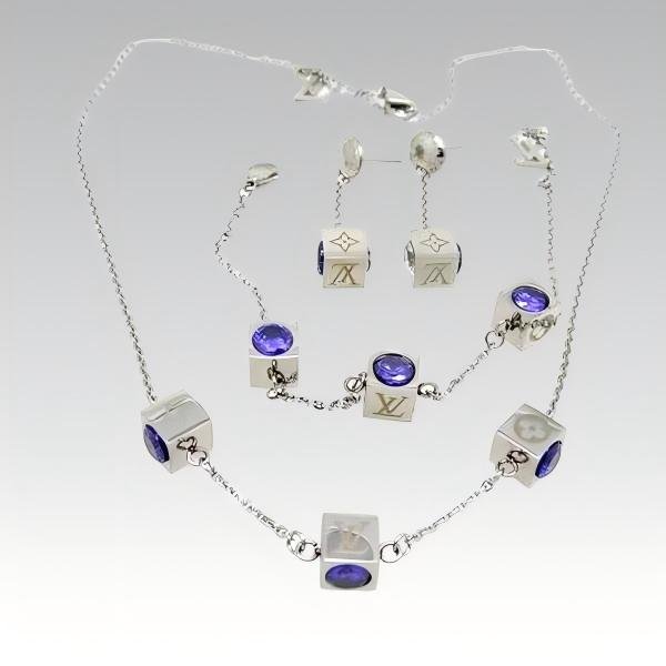 316L Stainless Steel Necklace and Earrings Jewelry Set for Women
