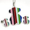 316L Stainless Steel Enamel Color Pendant and Earrings Jewelry Set for Women