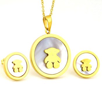 Wholesale 316L Stainless Steel Minimalist Matching Jewelry Set For Women