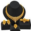 Luxury Dubai Middle East African Bridal Gold Plated 4PCS Jewelry Set