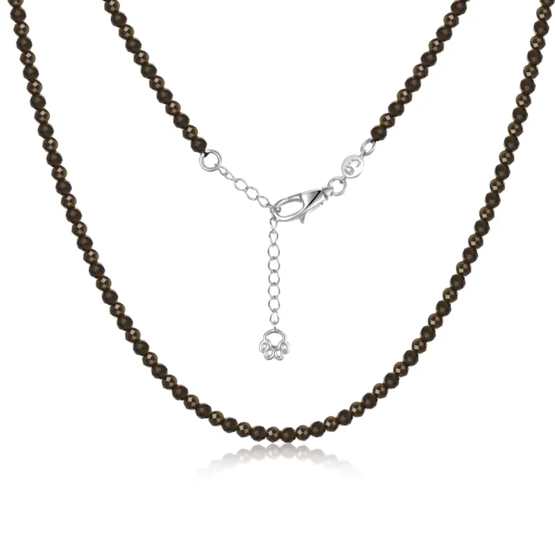 Italian Designer 18K Gold Plated Natural Stone Beaded Necklace Wholesale
