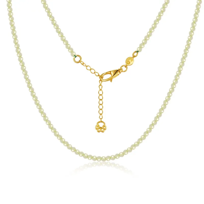 Italian Designer 18K Gold Plated Natural Stone Beaded Necklace Wholesale