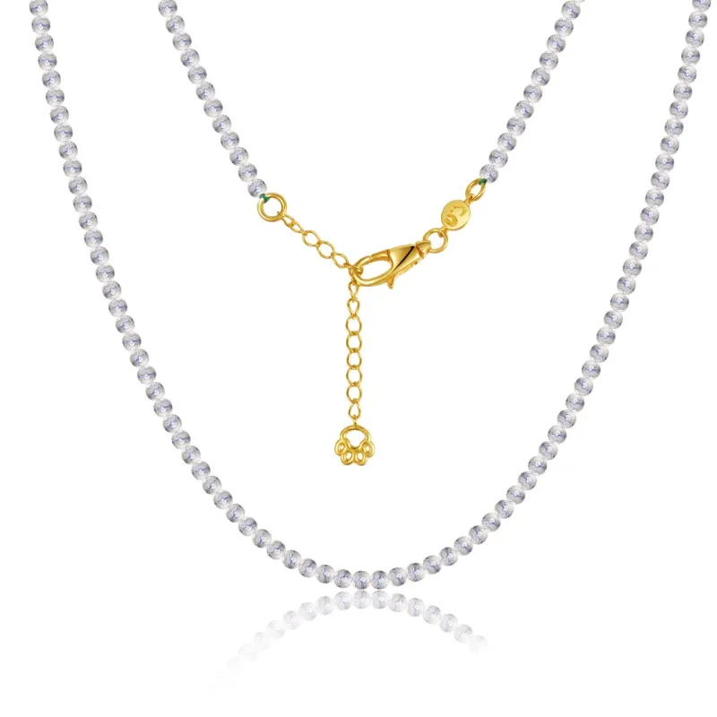 Italian Designer 18K Gold Plated Natural Stone Beaded Necklace Wholesale