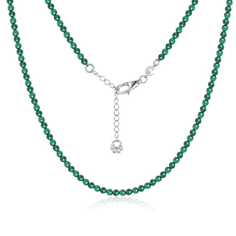 Italian Designer 18K Gold Plated Natural Stone Beaded Necklace Wholesale