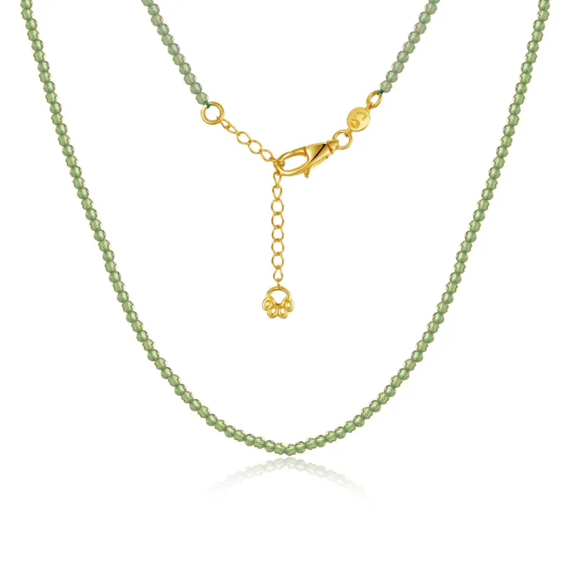 Italian Designer 18K Gold Plated Natural Stone Beaded Necklace Wholesale