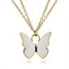 Minimalist 316L Stainless Steel Butterfly Wings Pendant Necklace Dainty Everyday Wear