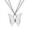 Minimalist 316L Stainless Steel Butterfly Wings Pendant Necklace Dainty Everyday Wear