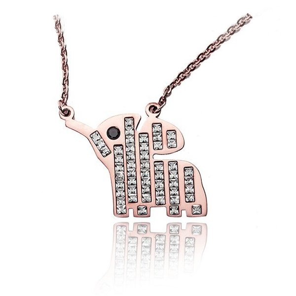 316L Stainless Steel Leopard Animal Pendant Necklace Wisdom Gift for Women