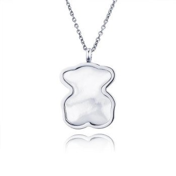 316L Stainless Steel Bear Animal Pendant Necklace Pet Love Gift for Women