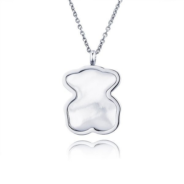 316L Stainless Steel Bear Animal Pendant Necklace Pet Love Gift for Women
