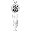 Hypoallergenic 316L Stainless Steel Quicksand Leopard Head Pendant Necklace Tarnish Resistant