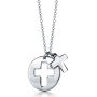 Fine Polish 316L Stainless Steel Wavy Line Chain Pendant Jewelry