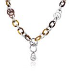 High-Polish Stainless Steel Figaro Link Necklace Wholesale