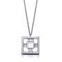 Korean Aesthetic Geometric Orbit Pendant Necklace Tarnish-Proof