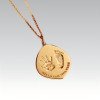 18K Gold AU750 Custom Baby Handprint Footprint Photo Charm Necklace Wholesale