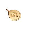 18K Gold AU750 Custom Baby Handprint Footprint Photo Charm Necklace Wholesale