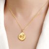 18K Gold AU750 Custom Baby Handprint Footprint Photo Charm Necklace Wholesale