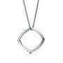 Nordic Minimalist Geometric Oval Pendant Necklace 316L Stainless Steel