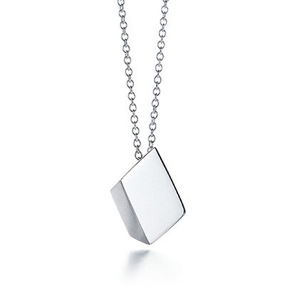 Premium Blank 316L Stainless Steel Geometric Cylinder Bead Necklace