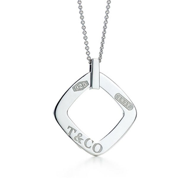 Premium Blank 316L Stainless Steel Interlocking Rings Charm Necklace