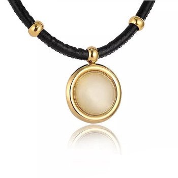Retro Stainless Steel Coin Pendant Layering Necklace