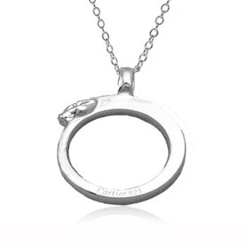 Tarnish-Free Geometric Abstract Ribbon Pendant Stainless Steel Chain