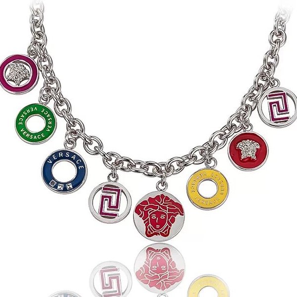 Textured Surface Stainless Steel Disc Necklace