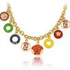 Textured Surface Stainless Steel Disc Necklace