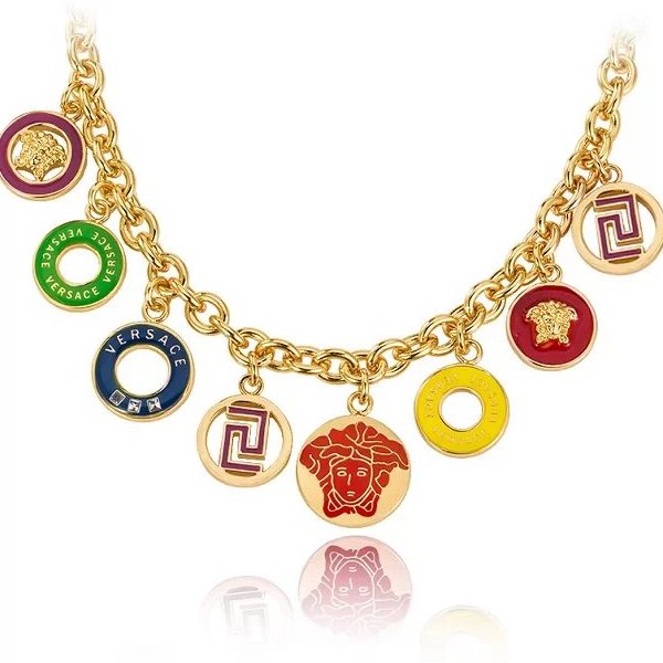 Textured Surface Stainless Steel Disc Necklace