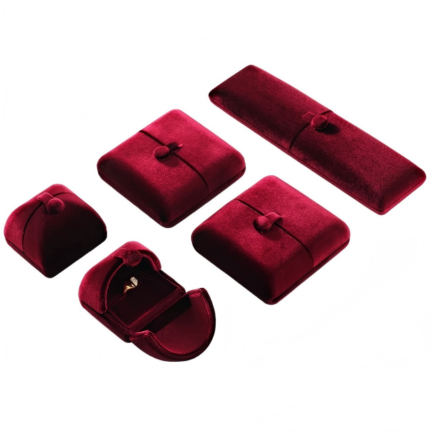 Wholesale Luxury Velvet Jewelry Box Portable Jewelry Gift Packaging Box