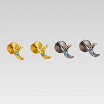 ASTM F136 Implant Grade Titanium Push Pin Ear Studs For Sensitive Ears