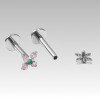 ASTM F136 Implant Grade Titanium Push Pin Ear Studs For Sensitive Ears