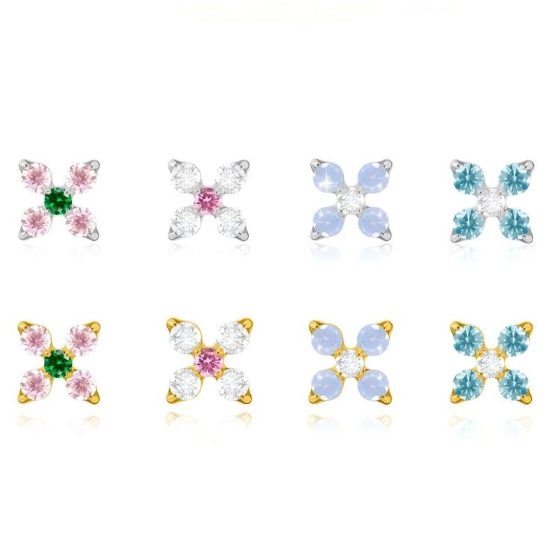ASTM F136 Implant Grade Titanium Push Pin Ear Studs For Sensitive Ears