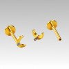 ASTM F136 Implant Grade Titanium Push Pin Ear Studs For Sensitive Ears