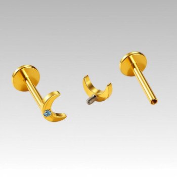 ASTM F136 Implant Grade Titanium Push Pin Ear Studs For Sensitive Ears