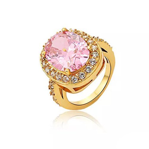 Wholesale Luxury 316L Stainless Steel Geometric CZ Statement Ring
