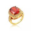 Wholesale Luxury 316L Stainless Steel Geometric CZ Statement Ring